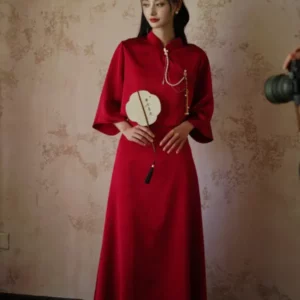 中式禮服，中式旗袍，露背旗袍 (1)